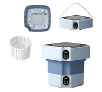 Lave Linge Multifonctionnel De 17L Grande Capacité 30X30X33cm Machine À Laver Portable Pour La Maison Appartement Dortoir Hôtel Camping Voyage(Blue)