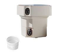 Lave Linge Multifonctionnel De 17L Grande Capacité 30X30X33cm Machine À Laver Portable Pour La Maison Appartement Dortoir Hôtel Camping Voyage(Beige)