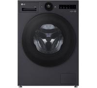 Lave-linge noir mat - LG - 11 kg - 1400 tr/min - Wi-Fi - Smart Diagnosis - Traitement à la vapeur - Silent System+