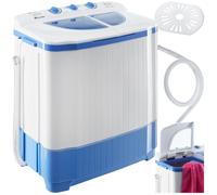 LAVE-LINGE - TECTAKE - Mini machine à laver et à essorer jusqu’à 4,5 kg - Lave - linge Compact - Bleu/Blanc