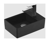 Lave Main d'Angle Villeroy et Boch Memento 2.0 meulé 400x111x260mm Pure Black CeramicPlus