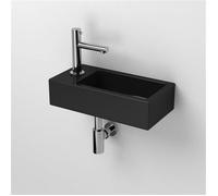 Lave main Rectangulaire Gauche - Céramique Noire - 45x25 cm - Studio