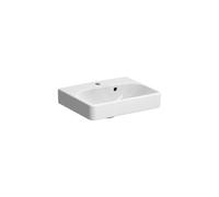 Geberit Smyle Square lave-mains 500222, 45x36cm, avec trou pour robinetterie, avec trop-plein asymétrique, 500.222.01.8, Couleur: Blanc, avec KeraTect