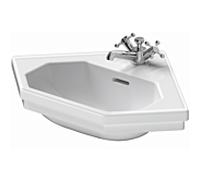 Duravit Lave-mains d'angle Série 1930 0793420000 59,5x45 cm avec trop-plein et 1 trou blanc
