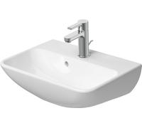 Lave-mains Duravit ME by Starck, avec trop-plein, 1 trou de robinet pré-percé, 450 x 320 mm, 071945AC10, Couleur: Blanc satiné avec DuraShield