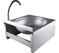 Lave-mains inox - 400x400x240mm - Commande genou - Robinet mobile - JUSTIN - Saro