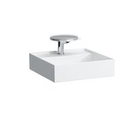Lave-Mains Laufen KARTELL meulé, à poser, 2 trous, évacuation cachée 460mm Noir Mat
