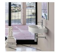LAUFEN Val lave-mains H8112810001041 40x42,5cm, blanc , avec trou pour robinetterie, avec trop-plein