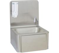 Lave-mains - MATÉRIEL CHR PRO - Inox - Commande fémorale - Distributeur de savon 500ml - Brillant