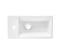 Brevis Lave-mains suspendu avec trou pour robinetterie à gauche, 40,5x20,5x10,5cm (SATBRE4020SL)