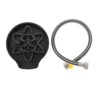 Lave-tasse Automatique 1 Set Abs à Pulvérisation Multi Angle pour Bar | Noir, Opération Main et Nettoyage Facile, Raccord avec Tuyau pour Usage Commercial