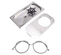 Lave-tasse Automatique à Haute Pression, en Acier Inoxydable 304, pour Bar, café, Pichet de Rinçage, égouttoir et Bac D'égouttage 11,4 X 7 X 1,6 Pouces (Inox Couleur A)