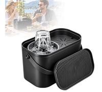 Lave-tasses De Table, Lave-verres Électrique, Réservoir Deau/bac/poignée De 2,6 L + 3,5 L, Jets Haute Pression À 360°, Pour Tasses Et Bouteilles De 3 À 15 Cm De Diamètre