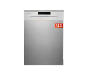 Lave-vaisselle 60 cm, 12 couverts EVVO D1, 5 programmes, plateau réglable, panneau caché, inox (standard - 60 cm, inox)