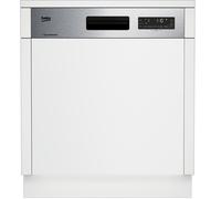 Lave-vaisselle Beko Atlantis PDSN29531X - encastrable - hauteur : 82 cm - noir avec poignée en acier inoxydable