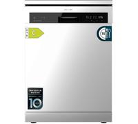 Cecotec Lave-vaisselle 60 cm Indépendant Bolero Aguazero 6500 Inox C. 15 Couverts, 3ème Panier, 6 Programmes avec Dual Zone Wash, Dry+, Auto Open, Demi-Charge, Départ Différé, Moteur Inverter Plus