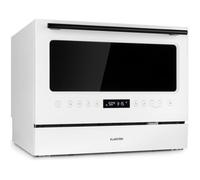 Lave-vaisselle compact 6 couverts - Klarstein Azuria - pose libre - nettoyage facile - porte vitrée - blanc