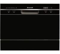 Lave-vaisselle compact pose libre BRANDT DFC6519B - Induction - 6 couverts - L55cm - 49dB - Noir