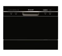 Lave Vaisselle BRANDT DFC6519B 6 couverts - Classe F - 49dB (Classe C) - 6,5L - Digits - DD 1 à 24H - 7 prog. - 1 panier - Aquasafe