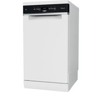 Lave-vaisselle compact Whirlpool WSFO3T223P - 10 couverts - 43 dB - PowerClean Pro - départ différé 24h - 9 L/cycle - 45 cm - Blanc