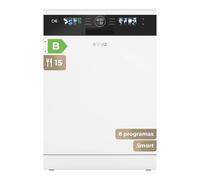 Lave Vaisselle D6 Installation Libre 60cm Haute Efficacité 15 Couverts 8 Programmes Ouverture Automatique Lumière UV et Départ Démarrage - Lave-Vaisselle Inox avec