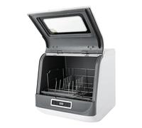 Lave-vaisselle de table, 800 W, mini lave-vaisselle avec 3 modes de lavage, séchage et fenêtre de visualisation et filtre amovible, en acier inoxydable PP/ABS, pour appartements, dortoirs et