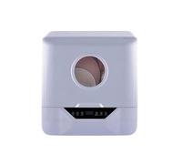 Lave-vaisselle de table peu encombrant, 4 programmes de lavage et désinfection à haute température, capacité de 6 L pour bureaux, dortoirs et petites cuisines, séchage à chaud par déchets, blanc