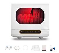 Lave-vaisselle de table - Prumya -12 jets d'eau - 5 programmes - SmartWash - Mini lave-vaisselle, réservoir d'eau de 5 litres