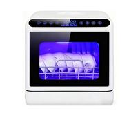 Lave-Vaisselle Portable Lave-Vaisselle De Comptoir Avec 5L Réservoir D’Eau, Mini Lave-Vaisselle Pour Appartements, 3 Programmes, Séchage Air Chaud Et Table Top Compact