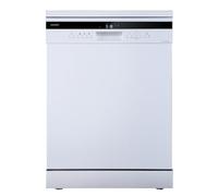 Lave-vaisselle pose libre COMFEE' FD1435E-X pour 14 couverts, grand format, 44 dB, grand écran LED, départ différé, fonctionnalité demi-charge, supports flexibles, blanc