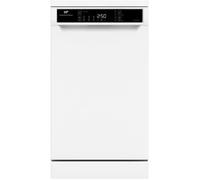 Lave-vaisselle pose libre CONTINENTAL EDISON CELV1045W - 10 couverts - Largeur 44,8 cm - Classe D - 45 dB - Blanc