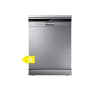 Lave-vaisselle pose libre FD1435E-X L60cm 44db avec 14 couverts, 8 programmes, Affichage LED Acier Inox-Energétique D
