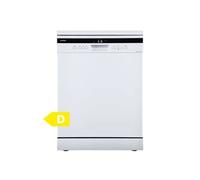 Lave-vaisselle pose libre - - L60cm 44db avec 14 couverts, 8 programmes, Affichage LED Blanc-Energétique D