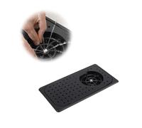 Lave Verre, Bac D'égouttage Encastré avec Grille Perforée, Évier de Bar en Acier Inoxydable avec Rinceur Verres pour Hôtel, Café, Restaurant(Black,32.5x18cm/12.8x7in)