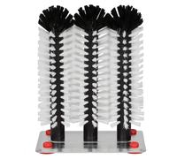 Lave verre brosse, Brosses de nettoyage pour verre - avec fond métallique, 2 x 18 cm et 1 x 25 cm