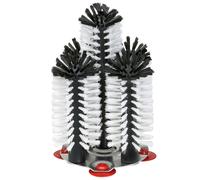 Lave verre brosse, Brosses de nettoyage pour verre - avec fond métallique, Delfin, 4 x 18 cm + 1 x 25 cm