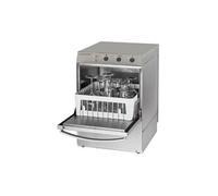 Lave-Verre Professionnel avec Doseur de Liquide de Rinçage et Détergent et Pompe de Vidange - 35 x 35 cm - Dynasteel