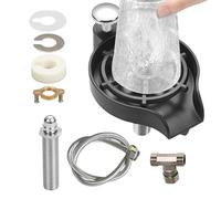 Lave-verres - Lave-tasses 16,5 Cm, Évier En Verre Réglable, Dispositif De Nettoyage Des Bouteilles En Acier Inoxydable | Accessoires D'évier De Lave-gobelet Portables Pour Les Ménages, Les Dortoirs, L