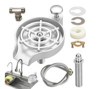 Lave-Verres - Nettoyeur Haute Pression En Acier Inoxydable Pour Bouteilles | Rince-Verres pour Robinet de Cuisine | pour Maison Restaurant Appartement Entreprises et Location