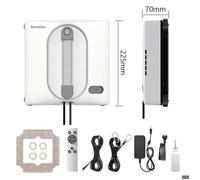Lave-vitre électrique robot nettoyeur de vitres 5500Pa 5 modes commande APP/télécommande pulvérisateur d’eau double face 85mm