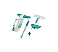 Leifheit Aspirateur à vitres Dry & Clean – Set sans trace avec lave-vitre électrique, manche 43 cm