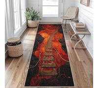 Lave Volcanique Magma Tapis de Couloir Pont Suspendu Tapis de Couloir Long 50 x 150 cm Passage Antidérapant Lavable en Machine D'entrée Chambre Salon Descente de Lit Poil Ras Rug DT&a86