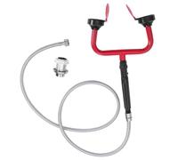 Lave-yeux de Sécurité Laboratoire Double Buse Mural Poser 13 MM | Structure en PP et Métal, Réponse D’urgence Rapide, Format Compact pour Évier, Paillasse ou Espace Professionnel