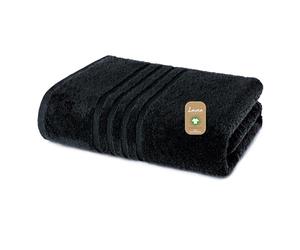 Lavea® 1 Drap de Bain 100x150 cm - Noir | Collection Bali 100% Coton - Doux, Absorbant, Résistant, Idéal pour la Salle de Bain, Spa, et Piscine.