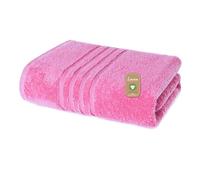 Lavea® 1 Serviette de Toilette 50x100 cm en Éponge de Coton Biologique 100% Douce et Absorbante, pour la Maison, l’Hôtel et Le Spa - Serviette de Bain - Corail