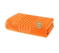 Lavea® 1 Serviette Sauna XXL 80x220 cm en Éponge de Coton Biologique 100% Douce et Absorbante, pour la Maison, l’Hôtel et Le Spa - Idéale également comme Serviette de Douche - Orange