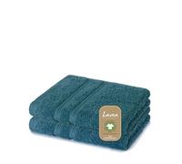 Lavea® 2 Lavettes 30x30 cm en Éponge de Coton Biologique 100% Douces et Absorbantes, pour la Maison, l’Hôtel et Le Spa - Idéales également comme Serviette Visage et Mains - Bleu océan