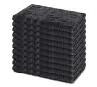Lavea® Lot de 10 Serviettes Invité 30x50 cm 100% Coton - Douces et Absorbantes - pour Maison, Hôtel, Spa et Invités - Parfaites comme Serviette Main/Essuie-Main - Anthracite