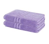 Lavea® Lot de 2 Draps de Bain 100x150 cm - Serviette de Sauna en éponge 100% Coton, Doux, Absorbant et Résistant - Idéal Salle de Bain, Spa, Hôtel - Lavande