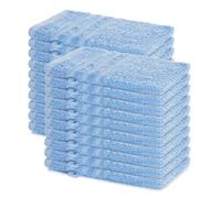 Lavea® Lot de 20 Gants de Toilette 15x21 cm - Bleu Dauphin | 100% Coton, Doux et Absorbants, Idéals comme Gants de Toilette Bébé et Serviettes Visage pour Salle de Bain, Hôtel et Spa